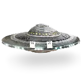 چاپ قاب موبایل و گوشی عکس بشقاب پرنده از بالا با کیفیت خوب و پس زمینه شفاف
