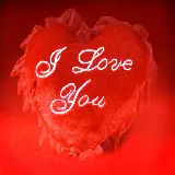 چاپ قاب موبایل و گوشی عکس نوشته عاشقانه I LOVE YOU بر روی قلب قرمز فانتزی