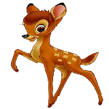 چاپ قاب موبایل و گوشی بک گراند بامبی Bambi در زمینه سفید و فرمت PNG