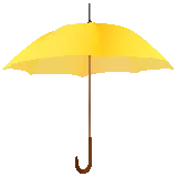 چاپ قاب موبایل و گوشی دانلود عکس 4K ساده چتر زرد بزرگ با دسته چوبی قهوه ای