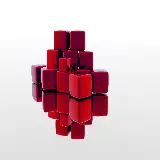 چاپ قاب موبایل و گوشی عکس طراحی شده از بلوک ساختمانی در رنگ براق قرمز