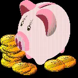 چاپ قاب موبایل و گوشی عکس فانتزی قلک خوک صورتی با فرمت پی ان جی PNG
