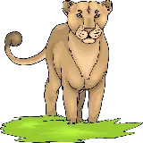 چاپ قاب موبایل و گوشی دانلود تصویر PNG نقاشی ساده و شیک شیر ماده با کیفیت فول اچ دی
