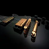 چاپ قاب موبایل و گوشی بکگراند با کیفیت فوق از گیتار شیک و تک در تم طلایی مشکی