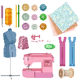 چاپ قاب موبایل و گوشی قشنگ ترین عکس فانتزی خیاطی با زمینه شفاف برای پروفایل