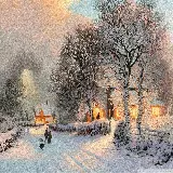 تصاویر زیبا از انواع تابلو نقاشی زمستان با طرح های برفی