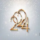 چاپ قاب موبایل و گوشی شیک ترین عکس عدد 2024 طلایی برای تبریک سال نو میلادی و کریسمس 2024