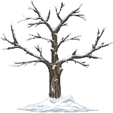 چاپ قاب موبایل و گوشی عکس پی ان جی PNG درخت گرافیکی برفی بدون زمینه 