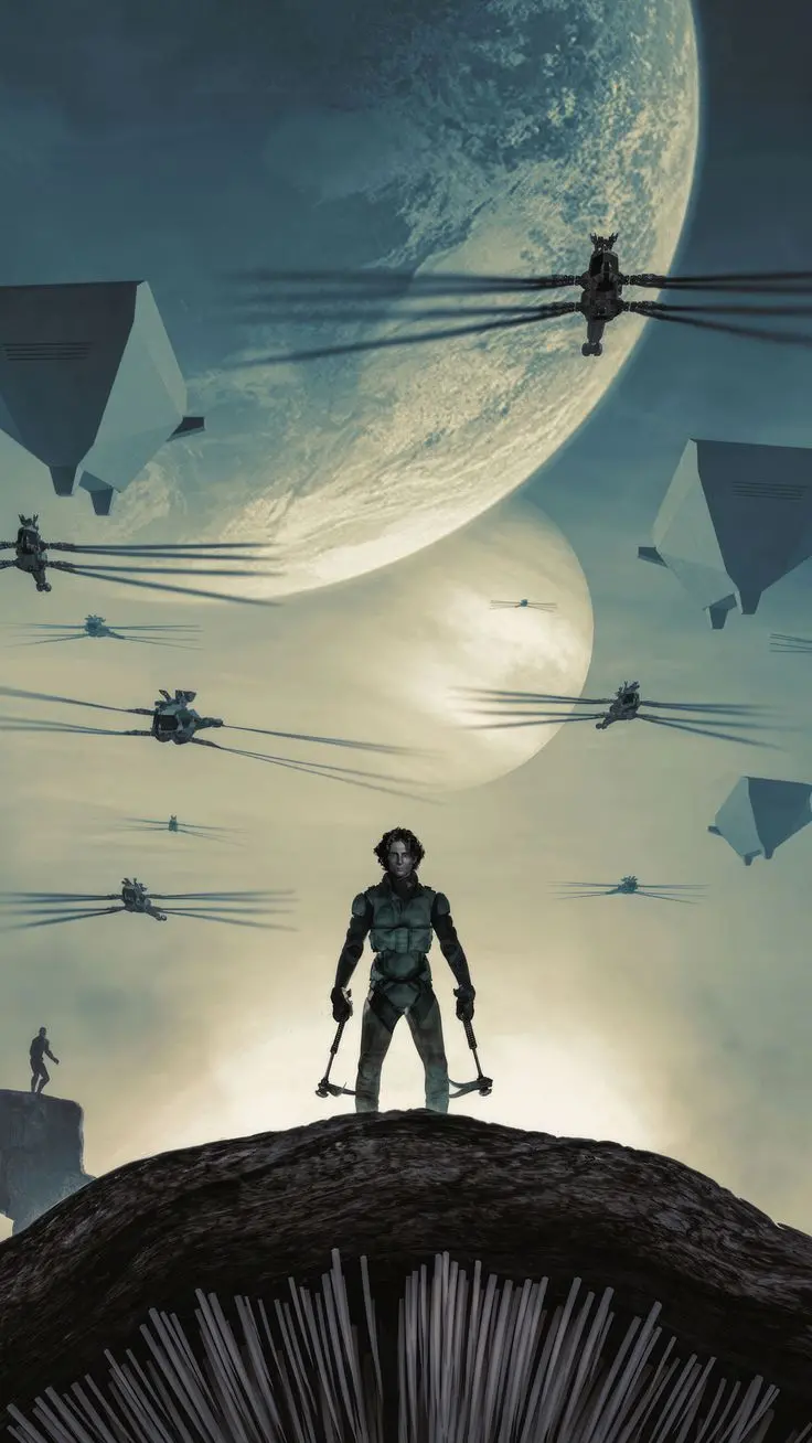 والپیپر برای زمینه گوشی از فیلم جذاب Dune قسمت 2