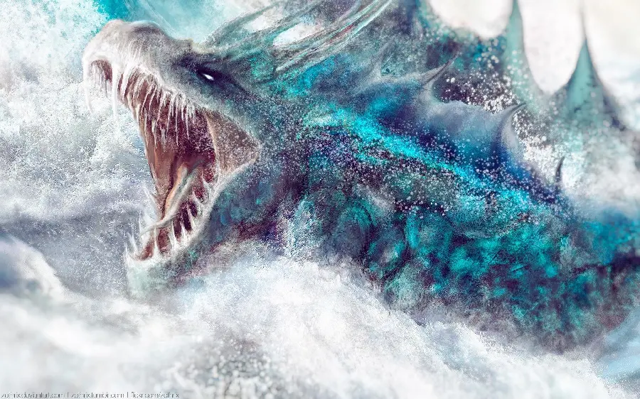 تصویر اژدهای آبی خفن