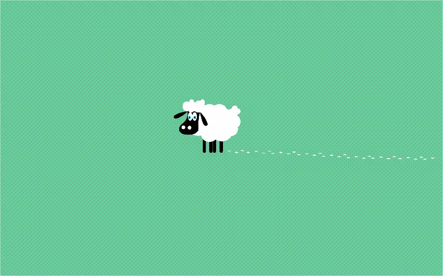 بک گراند کارتونی نقاشی گوسفند سفید پشمالو