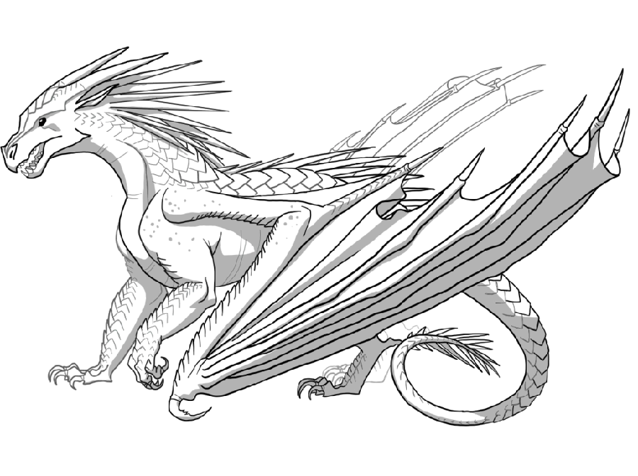 نقاشی بدون رنگ اژدها خفن برای نقاشی PNG
