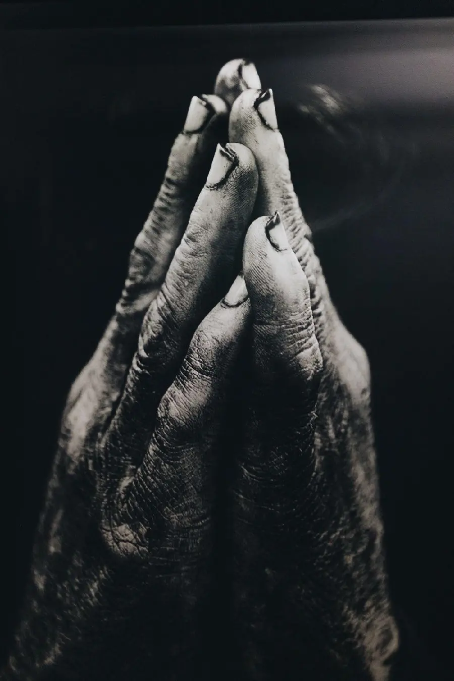دست های دعا کننده سیاه سفید با کیفیت فول اچ دی