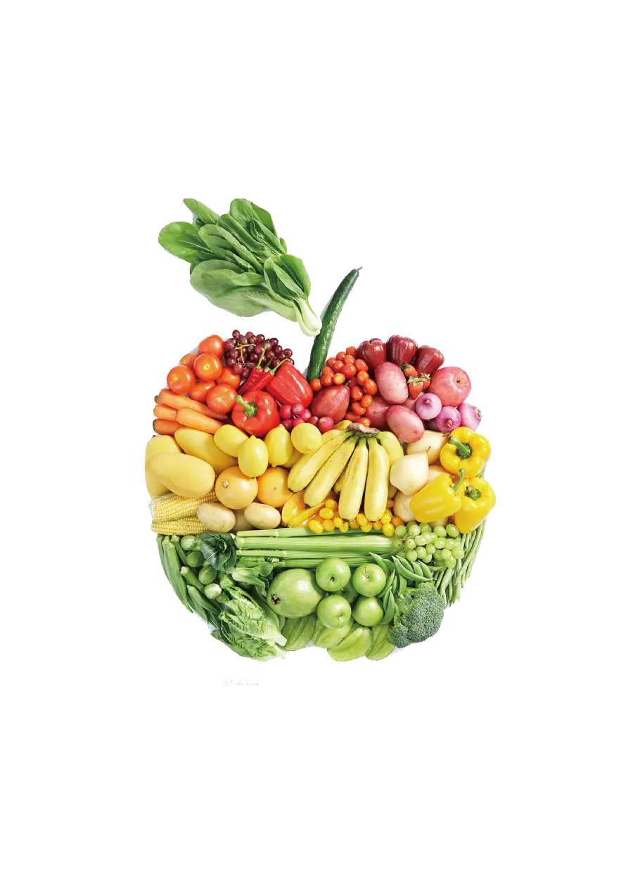 ساختن تصویر سیب با انواع میوه‌ها بدون پس زمینه برای کارهای گرافیکی