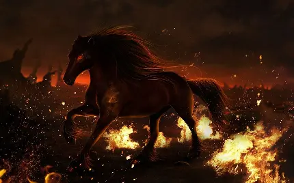 دانلود عکس با کیفیت از اسب جادویی آتشین