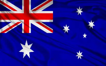 پرچم آبی رنگ استرالیا عکس با کیفیت بالا
