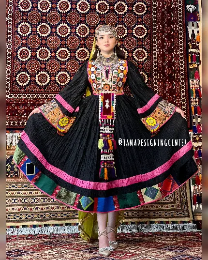 عکس لباس افغانی مشکی