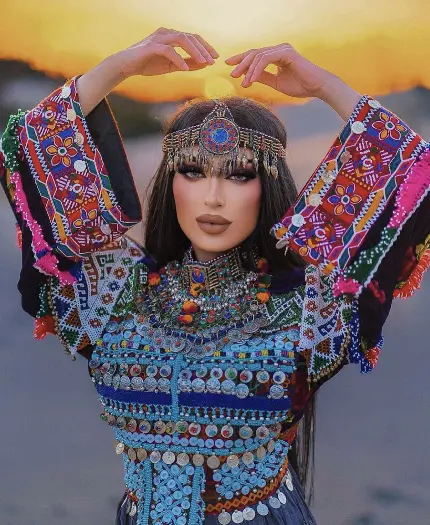 مجموعه عکس لباس افغانی دخترانه و زنانه جدید و مجلسی و ساده