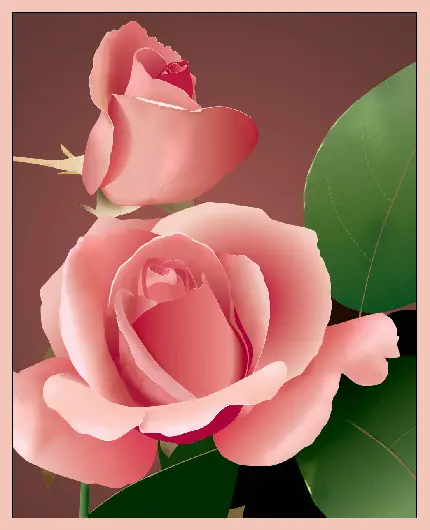 عکس گل با رنگ گلبه ای زیبا و عاشقانه