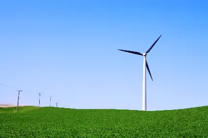 دانلود عکس با کیفیت از توربین های بادی و تولید برق با استفاده از انرژی پاک باد