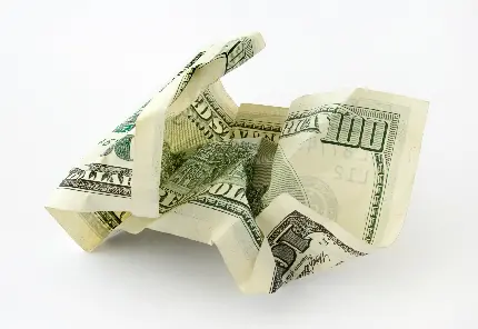 عکس مچاله شده اسکناس دلار آمریکا