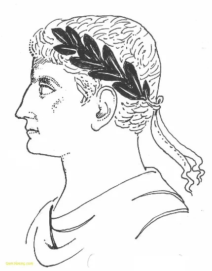 نقاشی ساده ژولیوس سزار هک شده روی سکه‌ها رمی