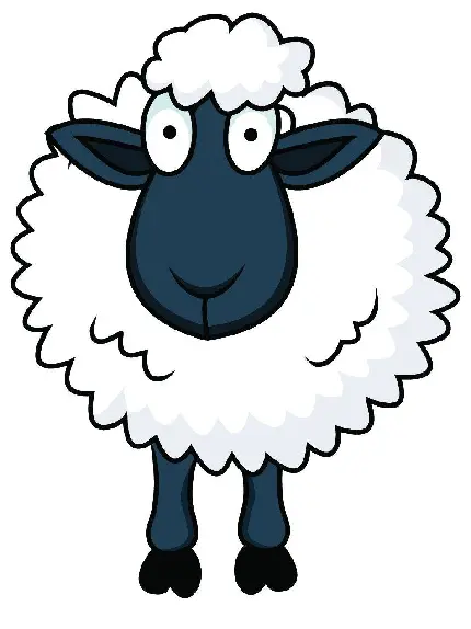 عکس نقاشی گوسفند از روبرو