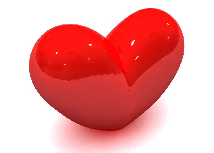 عکس قلب سه بعدی عاشقانه با رنگ قرمز