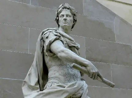 دانلود پس زمینه مجسمه فرمانده رومی ژولیوس سزار