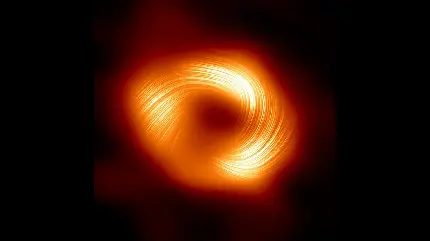  عکس رصدخانه افق از سیاهچاله مرکزی کهکشان راه شیری با مغناطیسی 2024