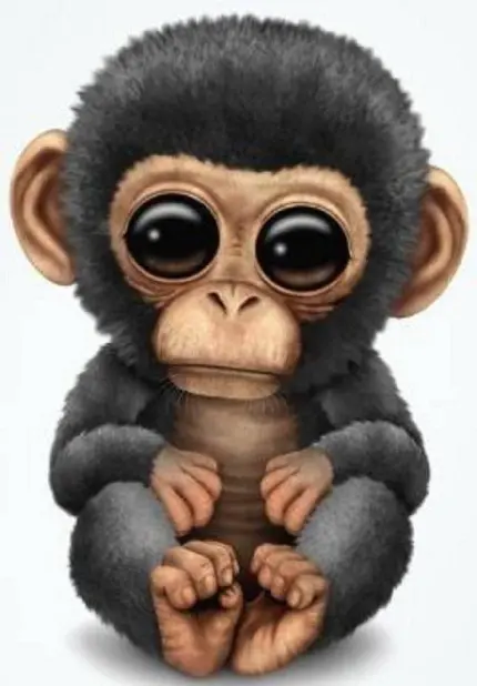 عکس بچه میمون خانگی کارتونی