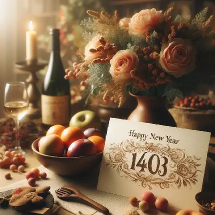 عکس تبریک سال نو ۱۴۰۳ با زبان انگلیسی