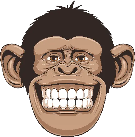 نقاشی چهره گرافیکی شاپانزه با کیفیت بالا