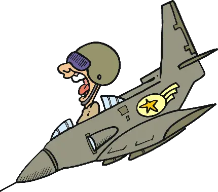 عکس کاریکاتور هواپیمای نظامی در حال سقوط