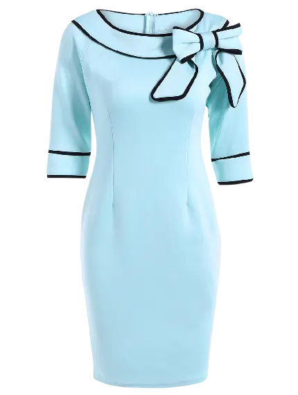 لباس مجلسی کوتاه آبی رنگ شیک و زیبا