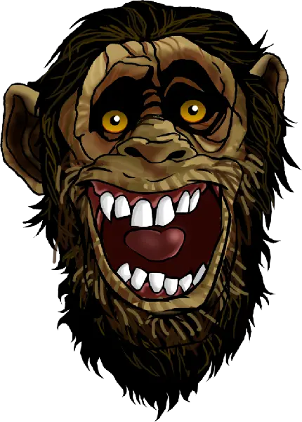 عکس پروفایل شاپانزه ترسناک png