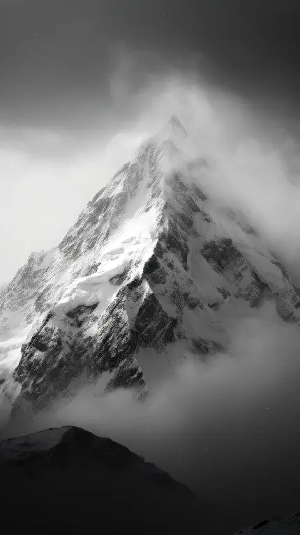 تصویر پس زمینه کوهستان برفی برای والپیپر گوشی پسرانه