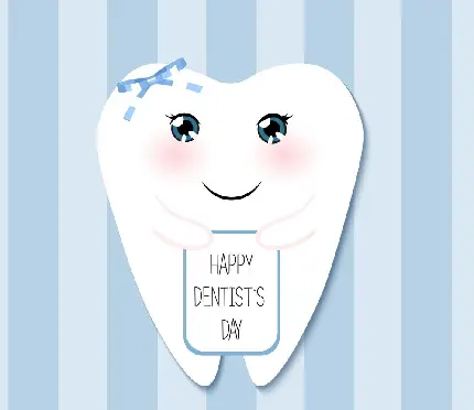 عکس دندان سفید و بامزه برای تبریک روز جهانی دندانپزشک