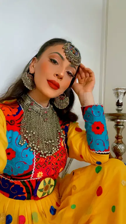 عکس دخترانه لباس افغانی