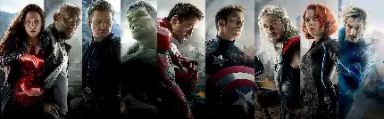تصویر ابر قهرمان های انتقام‌جویان برای نمایشگر دوگانه Avengers
