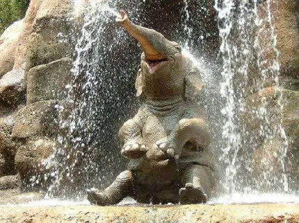 مجسمه بچه فیل بازیگوش