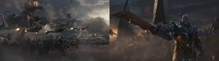 تصویر استوک مهیج نمایشگر دوگانه فیلم محبوب Avengers