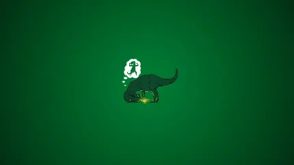 والپیپر سبز دایناسور نقاشی خنده‌دار