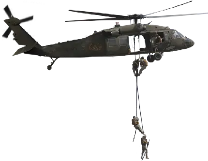 عکس هلیکوپتر نظامی در حال عملیات واقعی دور بریده شده برای فتوشاپ