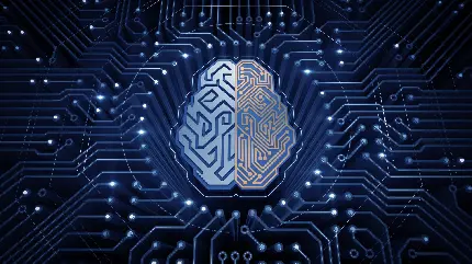 بک گراند الکترونیکی مغز متفکر هوش مصنوعی AI