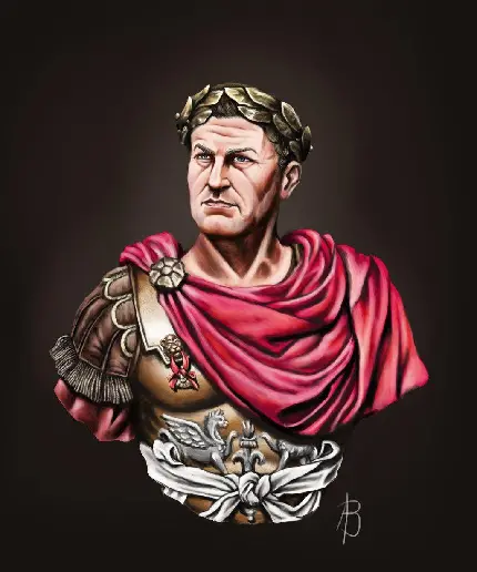 دانلود نقاشی عکس پروفایل از ژولیوس سزار فرمانده رومی