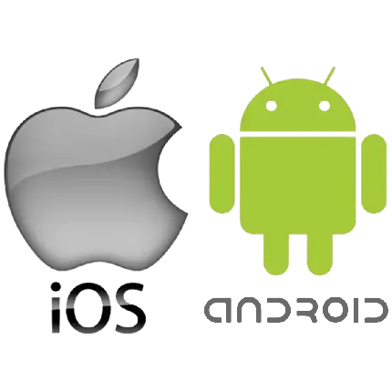 چاپ پوستر ربات اندروید PNG به همراه لوگوی ios با کیفیت بالا hd
