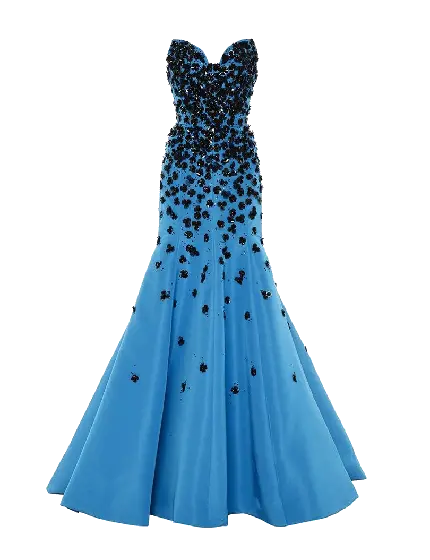 دانلود تصویر عکس لباس مجلسی آبی فوق العاده زیبا ترند