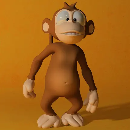 دانلود رایگان عکس میمون نقاشی کودکانه