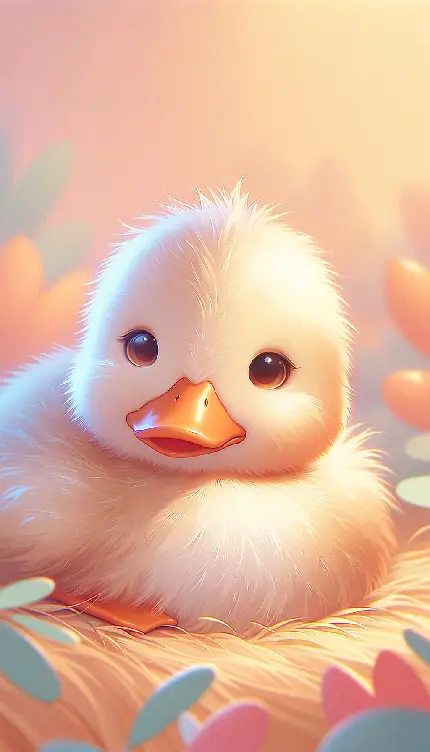 والپیپر کیوت ترین اردک کوچولو برای زمینه گوشی دخترها